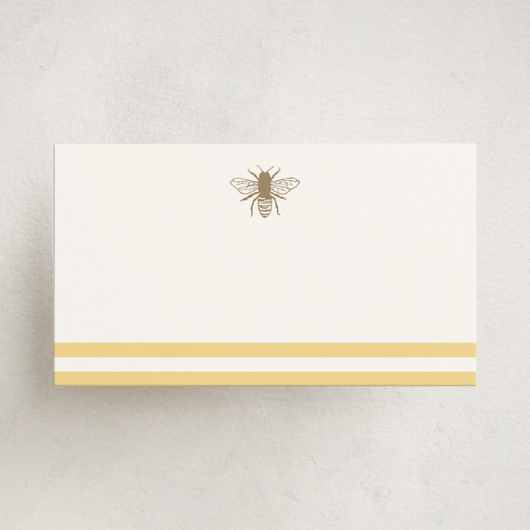 "Sweet Bee" - Mini Note Cards in Buttercup by Heather Schertzer - Front