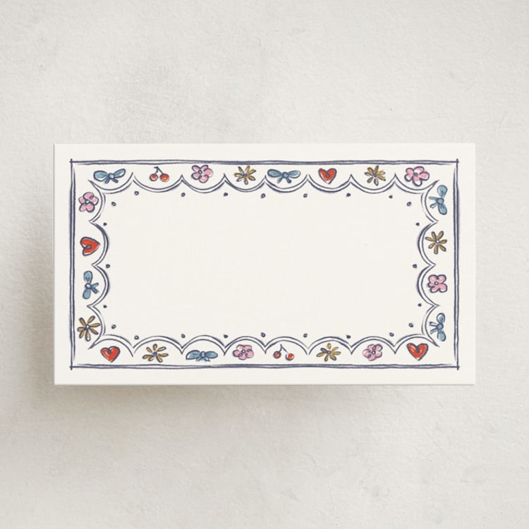 "Little Icons" - Mini Note Cards in Sky by Pati Cascino - Front