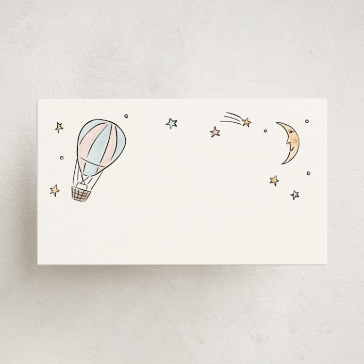 "Whimsical World" - Mini Note Cards in Sky by Ashlee Townsend - Front