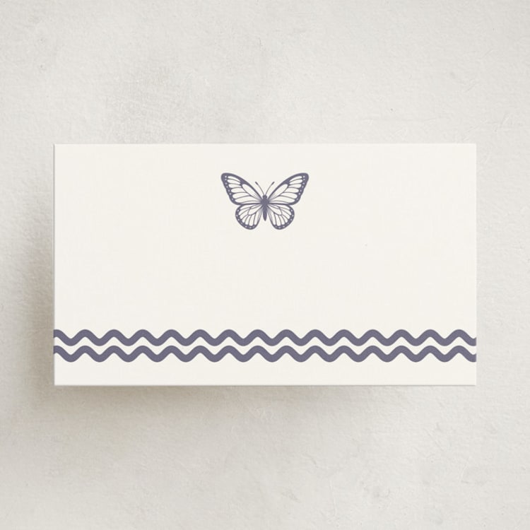 "Butterfly Thanks" - Mini Note Cards in Lilac by Heather Schertzer - Front