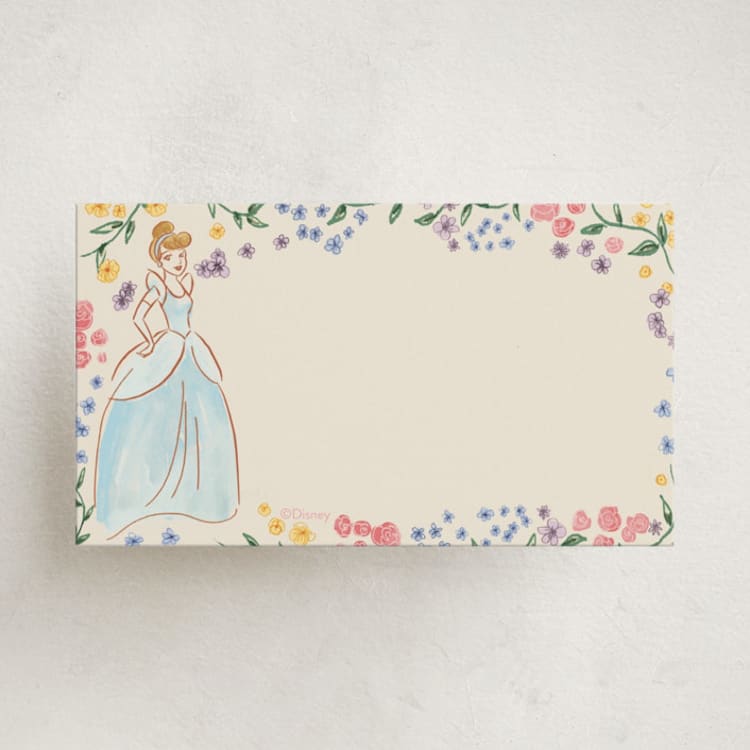 "Princess garden party" - Mini Note Cards in Buttercream by Cass Loh - Front