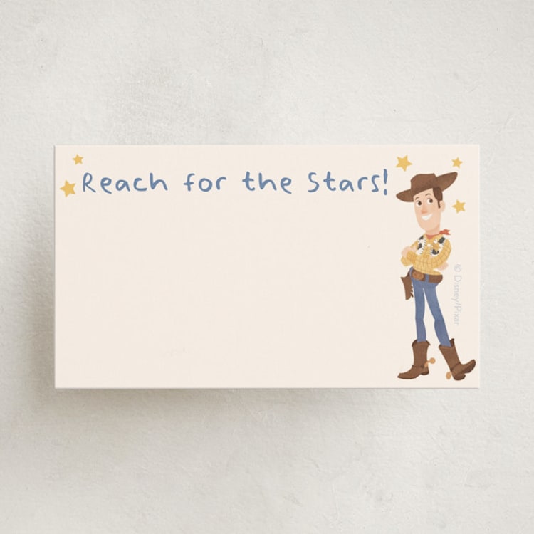 "Disney and Pixar's Reach For The Stars" - Mini Note Cards in Cupcake by Sabrin Deirani - Front