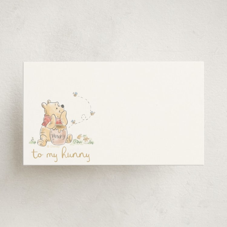 "Disney's Winnie The Pooh and a Lil Hunny" - Mini Note Cards in Honey by Creo Study - Front