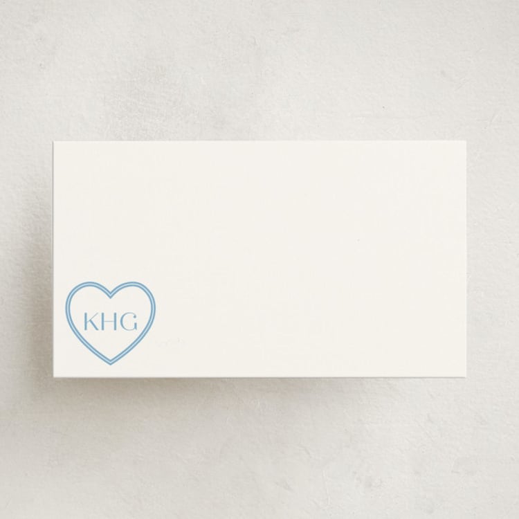 "Locket" - Mini Note Cards in Sky by Megan Davis - Front