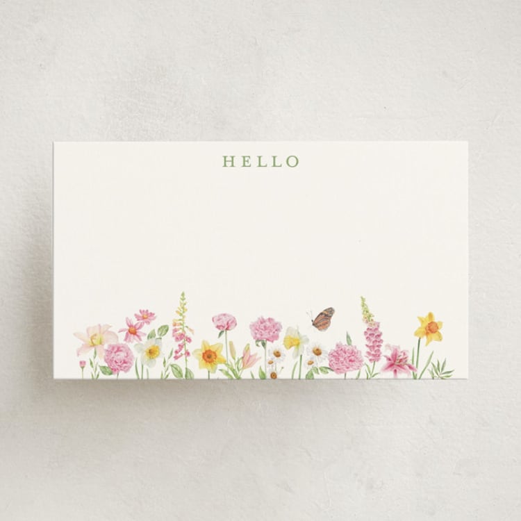 "Spring Garden" - Mini Note Cards in Garden by Bayberry Kate - Front