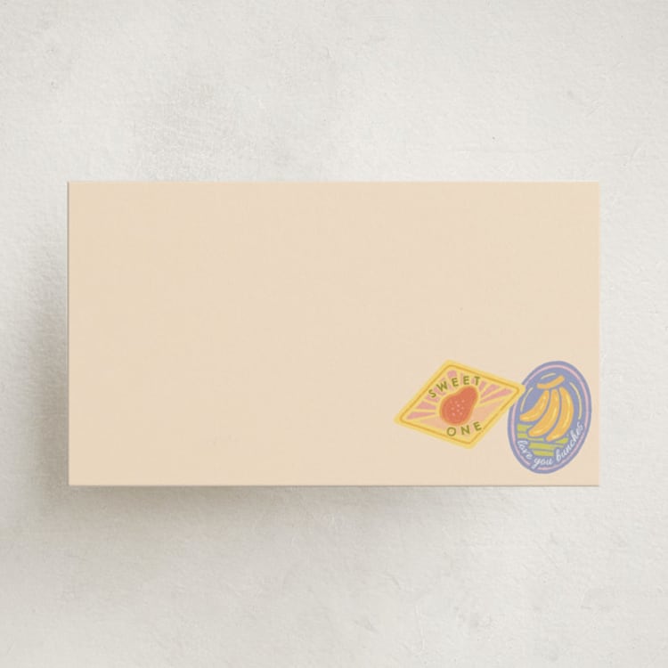 "Fruit Stickers" - Mini Note Cards in Acai Berry by Natalie Rae - Front