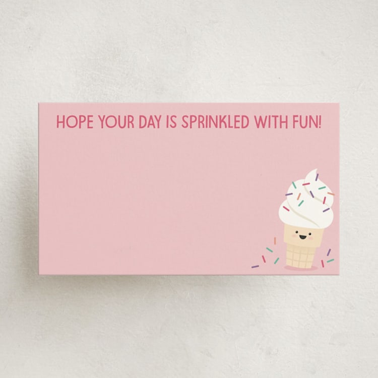 "Soft Serve" - Mini Note Cards in Bubblegum by Kacey Kendrick Wagner - Front
