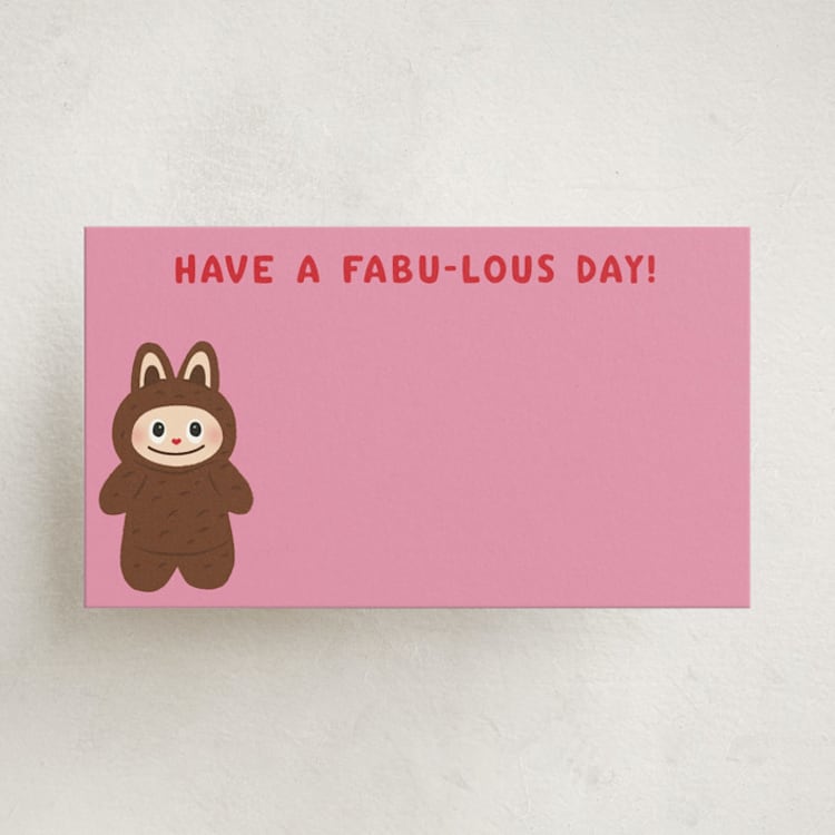 "Fabu-lous Valentine" - Mini Note Cards in Chocolate by Jennifer Lew - Front