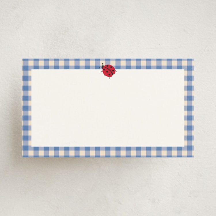 "ladybug picnic" - Mini Note Cards in Sky by Jennifer Lew - Front