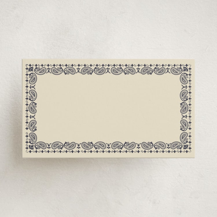 "bandana" - Mini Note Cards in Navy by Minted - Front