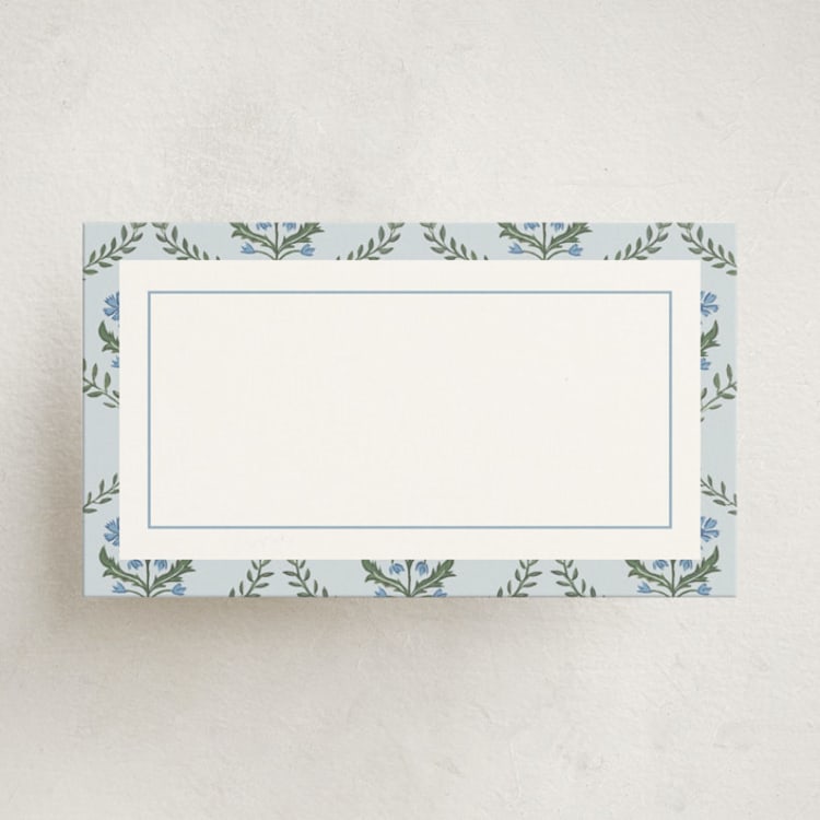 "Festive Trellis" - Mini Note Cards in Wintermint by Teju Reval - Front