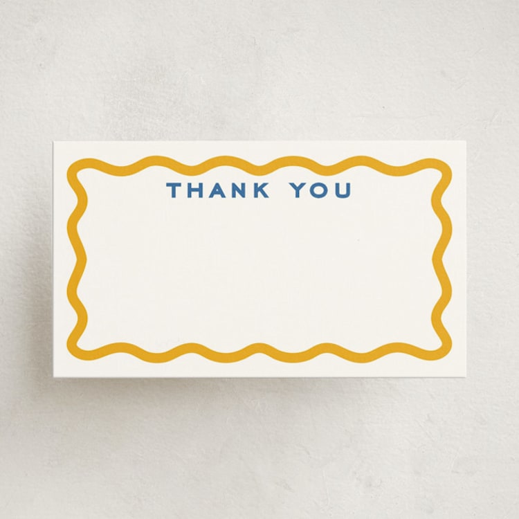 "Thanks a Bunch! (set of 10)" - Mini Note Cards in Marigold by Minted - Front