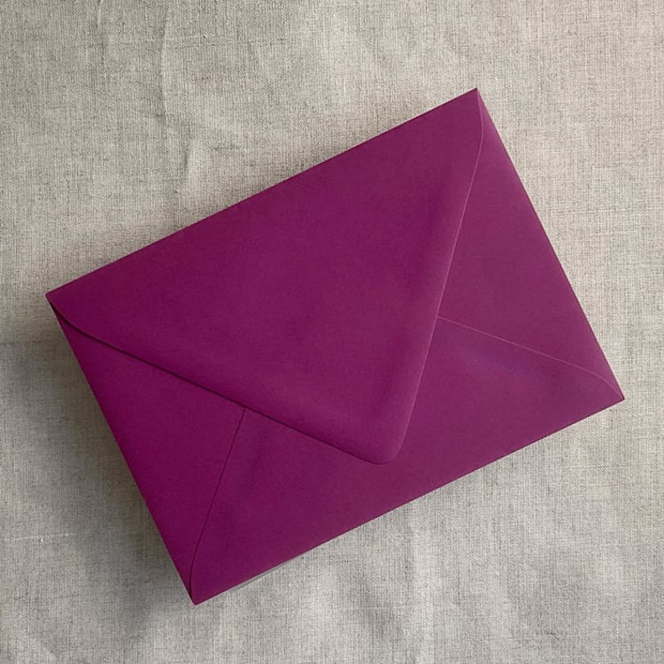 "Mulberry A7 euro flap envelope | PACK of 10" - Marketplace Envelopes in purple by Ivory Invitations