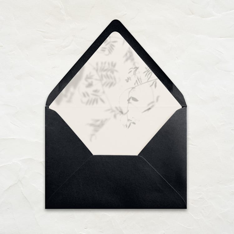 "A7 Pre-Lined Envelopes // Black (Set of 25)" - Marketplace Envelopes in black by Clover and Lamb
