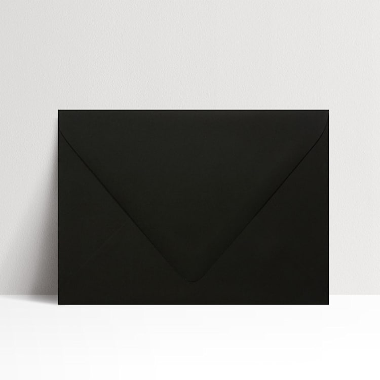 "A7 Black Euro Flap Envelopes, Pack of 25" - Envelopes in black by Studio Lavender