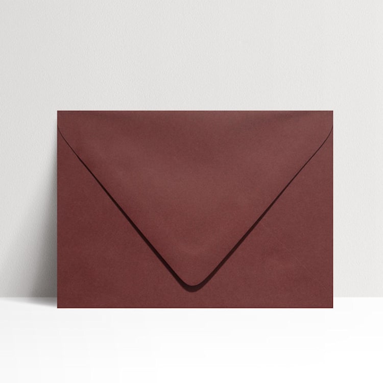 "A7 Merlot, Maroon, Euro Flap Envelopes, Pack of 25" - Envelopes in red by Studio Lavender