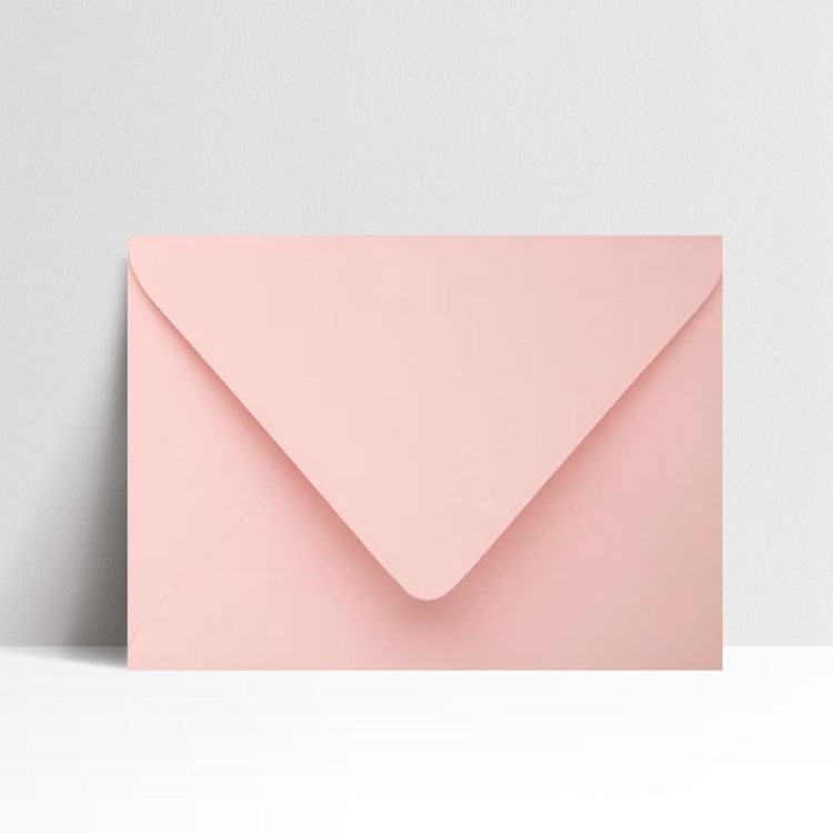 "A7 Cipria Pink Euro Flap Envelopes, Pack of 25" - Envelopes in pink by Studio Lavender