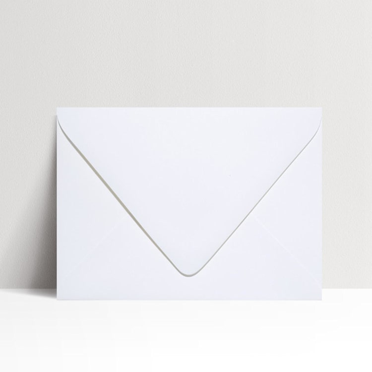"A7 Solar White Euro Flap Envelopes, Pack of 25" - Envelopes in white by Studio Lavender