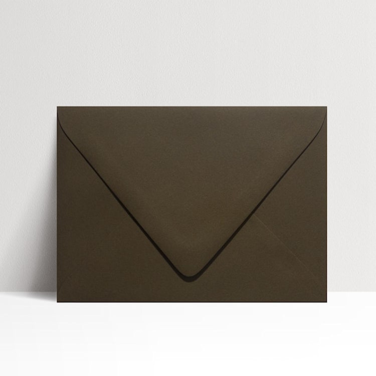 "A7 Brown Euro Flap Envelopes, Pack of 25" - Envelopes in brown by Studio Lavender