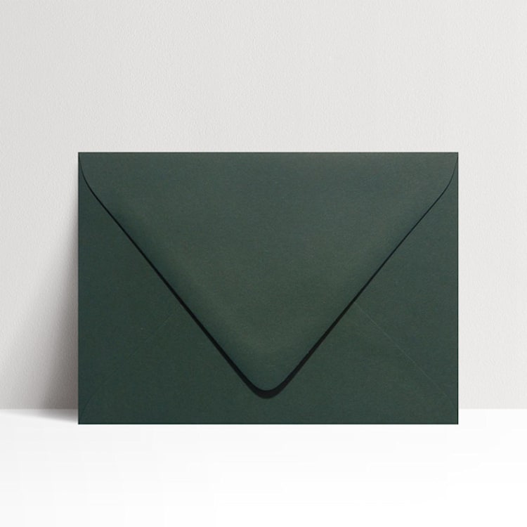 "A7 Racing Green Euro Flap Envelopes, Pack of 25" - Envelopes in green by Studio Lavender