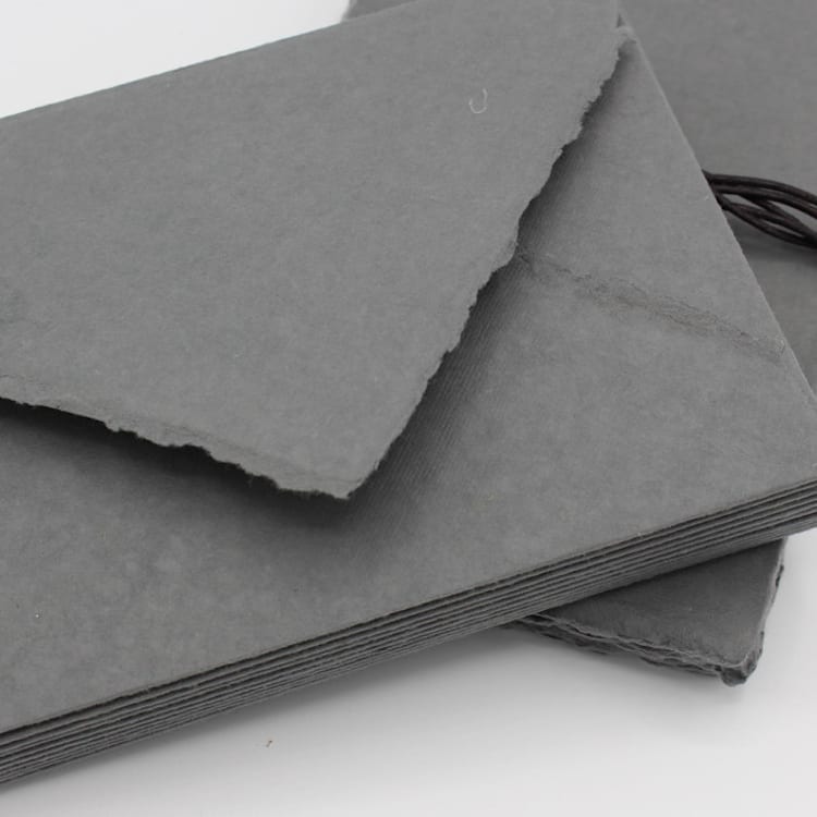 "A7 Cotton Deckled Edge Envelopes - Gray 5.25" x 7.25" Cotton Handmade Deckle Edge / Gray Deckle Edge Envelopes, Set of 25" - Envelopes in gray by Ellie OBrien