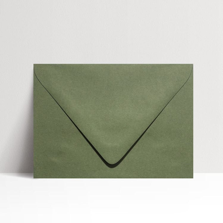 "A7 Seedling Green Euro Flap Envelopes, Pack of 25" - Envelopes in green by Studio Lavender