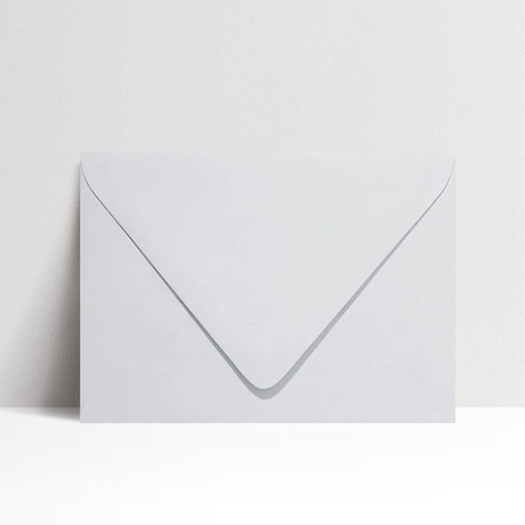 "A7 Pale Grey Euro Flap Envelopes, Pack of 25" - Envelopes in gray by Studio Lavender