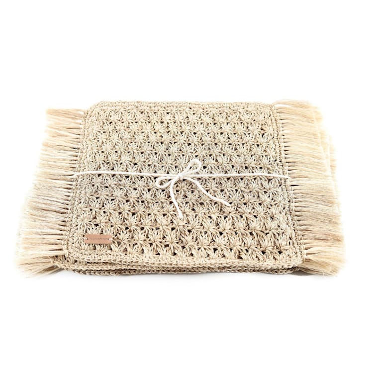 "Tallo de Olivo Star Placemat Set of 4 - Handwoven Fique, Natural" - Placemats in natural by Powered By People