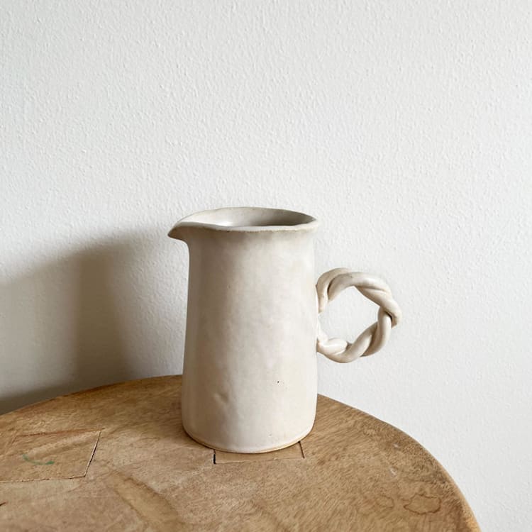"Braided Pitcher Short" - Decanters and Pitchers in white by Sidney Field