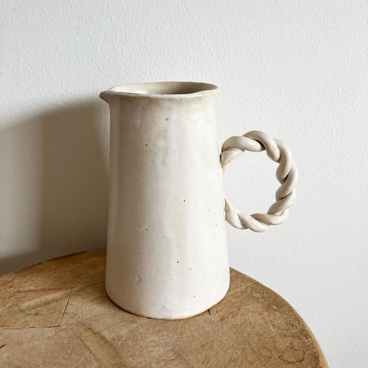 "Braided Pitcher Tall" - Decanters and Pitchers in white by Sidney Field