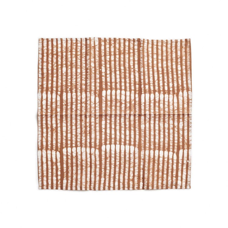 "Oak Brown Cotton Table Napkin ( set of 4 )" - Napkins in brown by Anjali Purohit