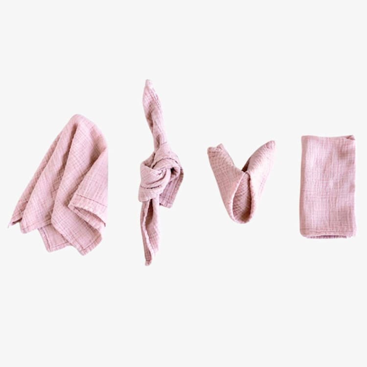 "ORGANIC COTTON NAPKINS // SET OF 4" - Napkins in pink by borrowed BLU