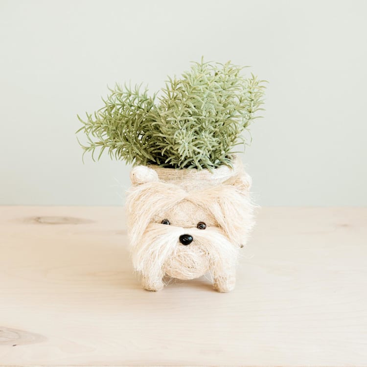 "Westie Planter" - Planters in white by LIKHA