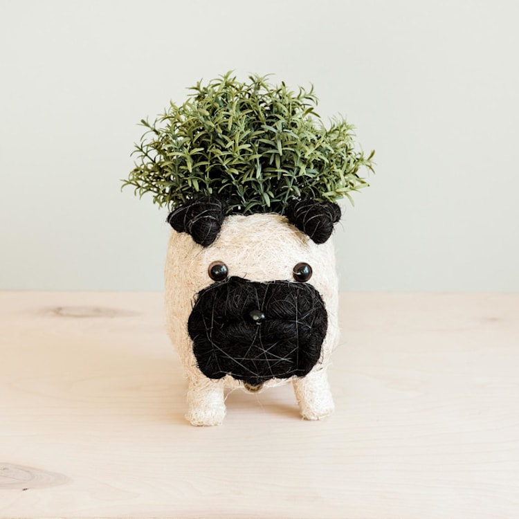 "Pug Planter" - Planters in natural by LIKHA