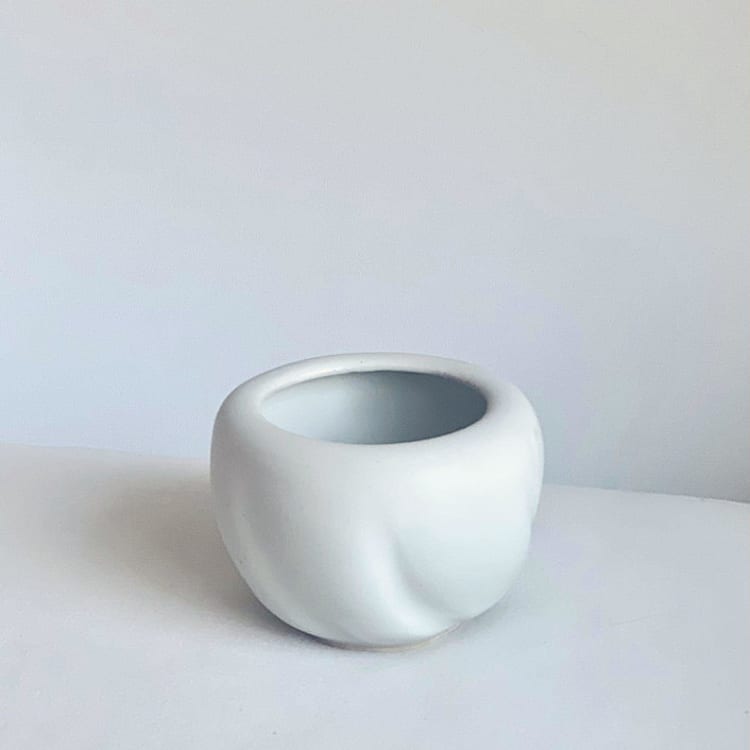 "White Soft Spiral Planter" - Planters in white by Cloude Made