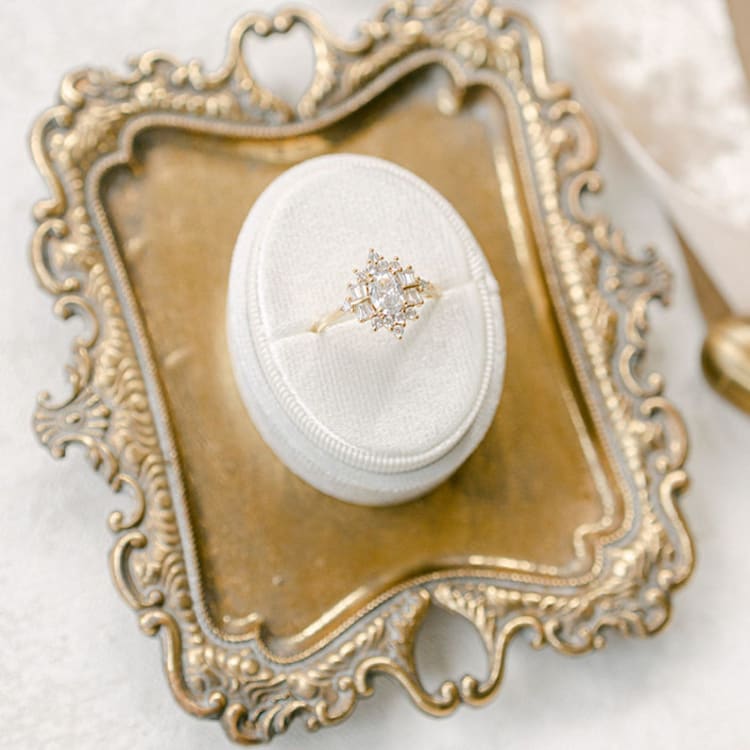"Snow White Ring Box (Single Slot)" - Ring Boxes in white by The Heirloom Ring Box