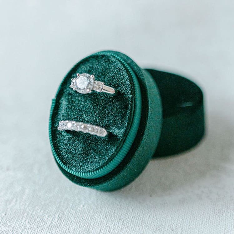 "Emerald Ring Box (Double Slot)" - Ring Boxes in green by The Heirloom Ring Box