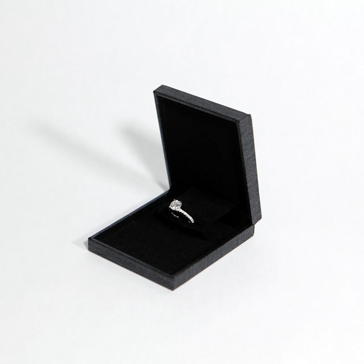 "Slim Gray Pocket Proposal Ring Box" - Ring Boxes in gray by Soulmatebox