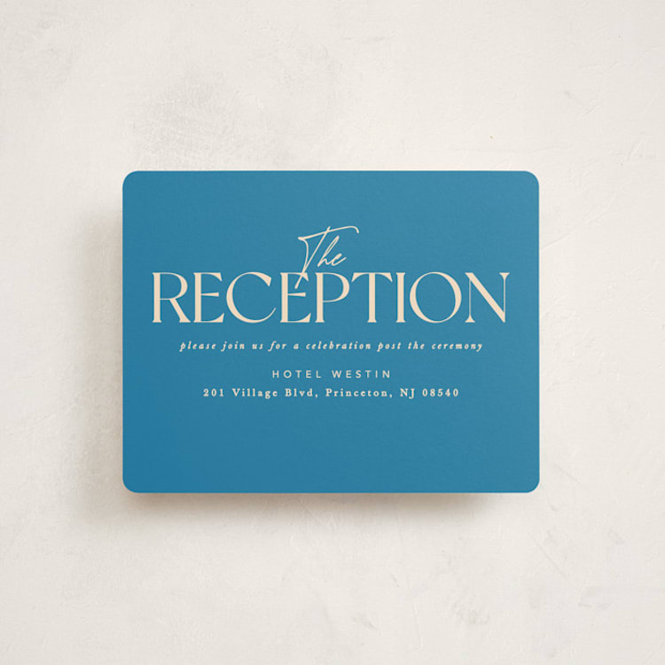 "Modern Mitzvah" - Mitzvah Reception Cards in Sky by Creo Study - Front