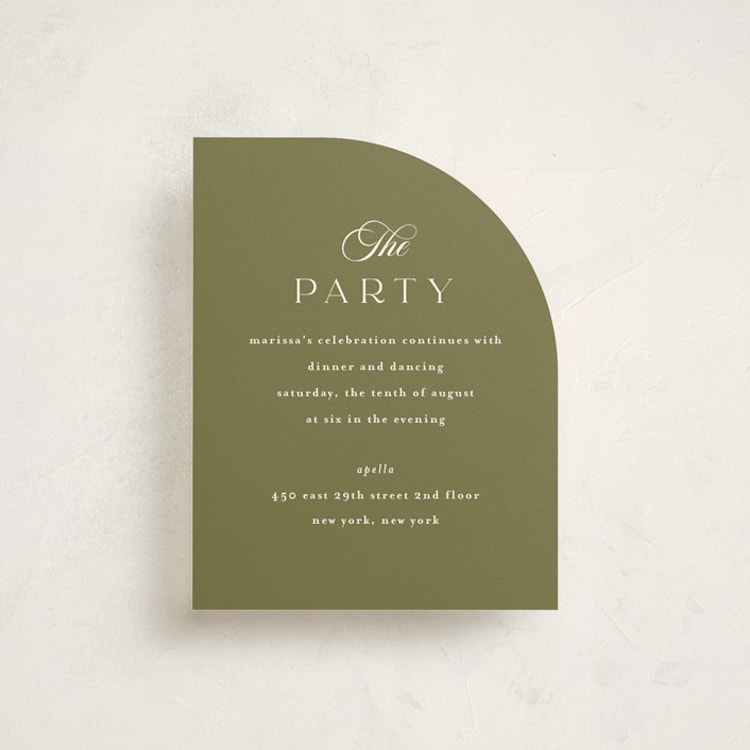 "Meander" - Mitzvah Reception Cards in Merlot by Angela Marzuki - Front