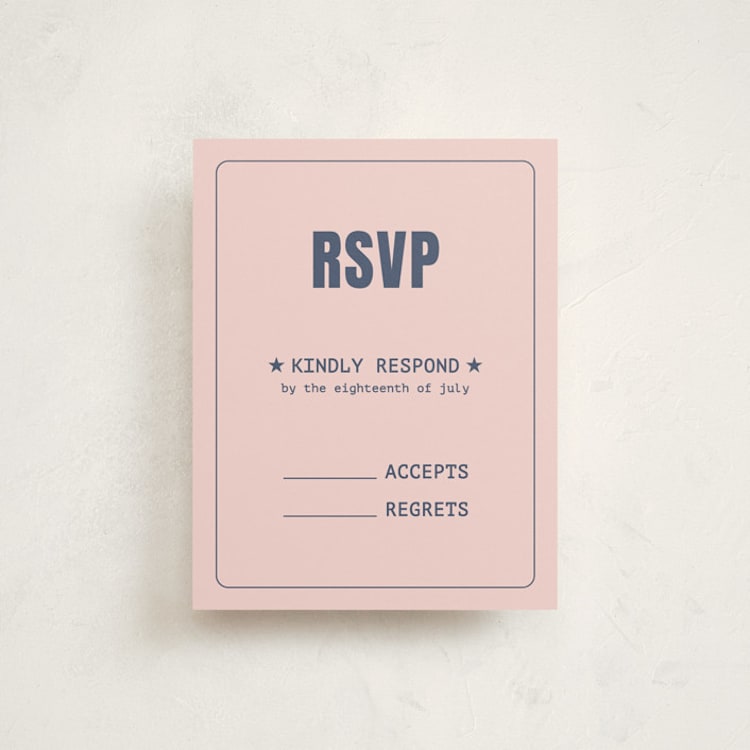 "Cinema Celebration" - Mitzvah RSVP Cards in Rose by Diane Pearse - Front