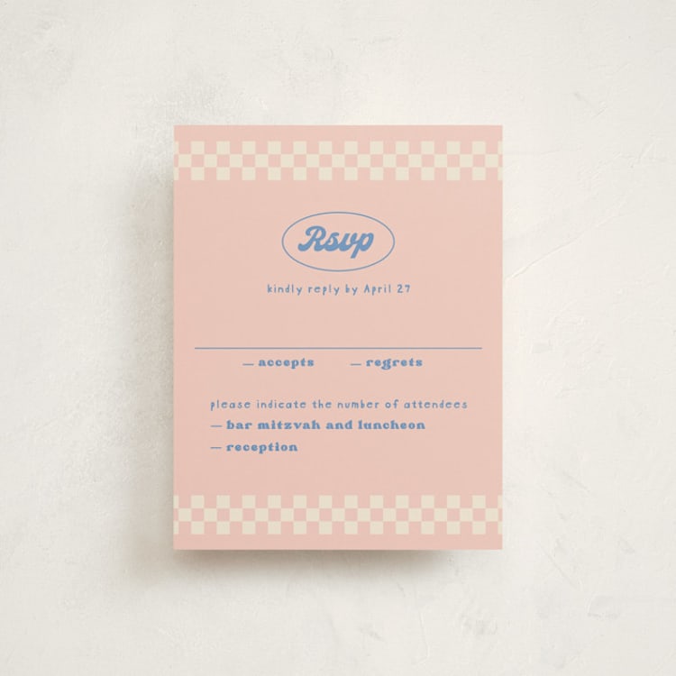 "To the Disco" - Mitzvah RSVP Cards in Candy by Creo Study - Front