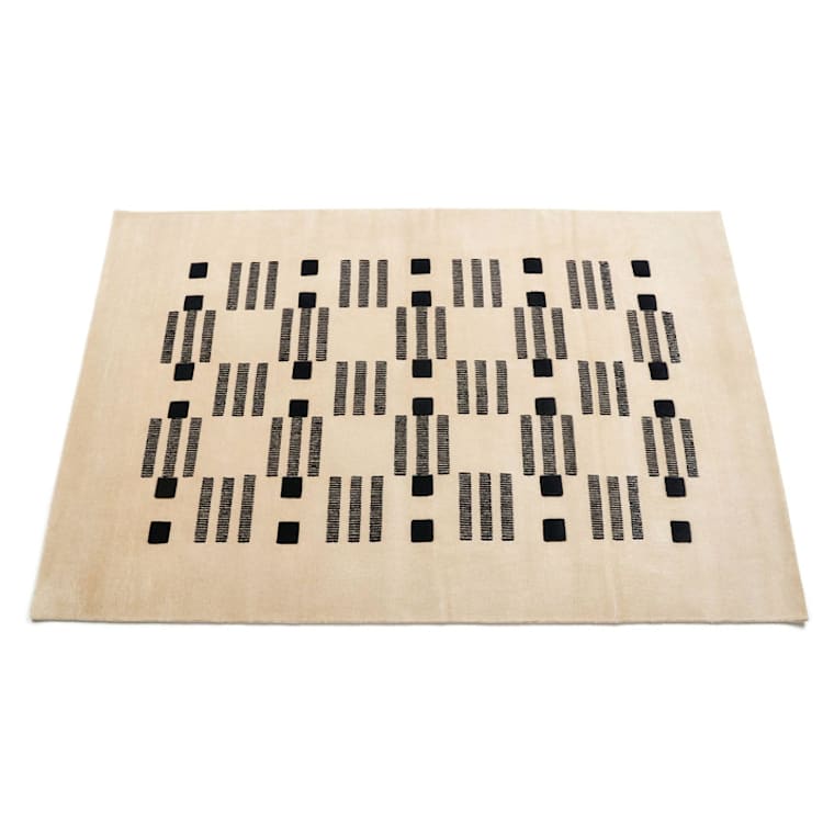 "Varj Hand Knotted Rug" - Area Rugs in white by Anjali Purohit