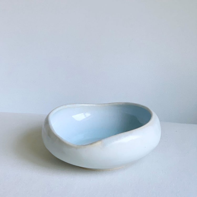 "Lagoon Crater Bowl" - Serving Bowls in white by Cloude Made