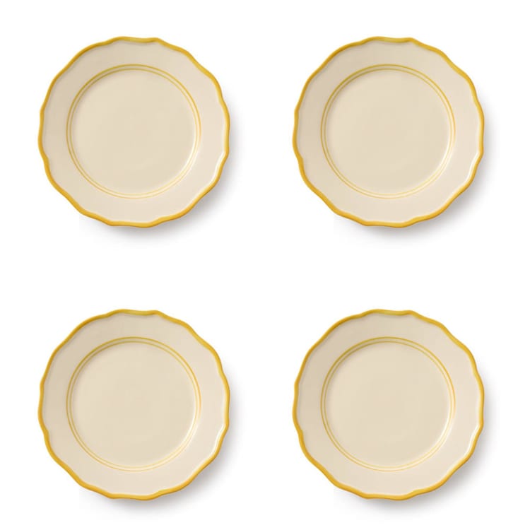 "Giovanna 9'' Side Plate Set of 4" - Plates in yellow by Maison Madison