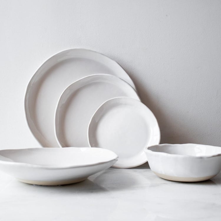 "Kinfolk Dinnerware Set" - Plates in white by Handmade Studio TN