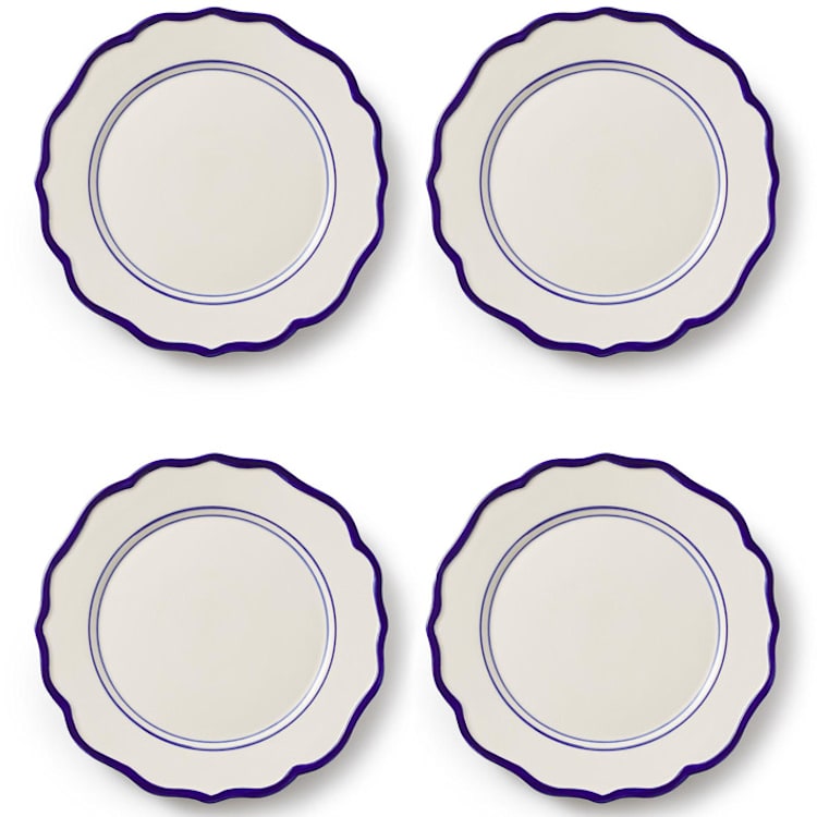 "Jane Dinner Plate Set of 4" - Plates in blue by Maison Madison