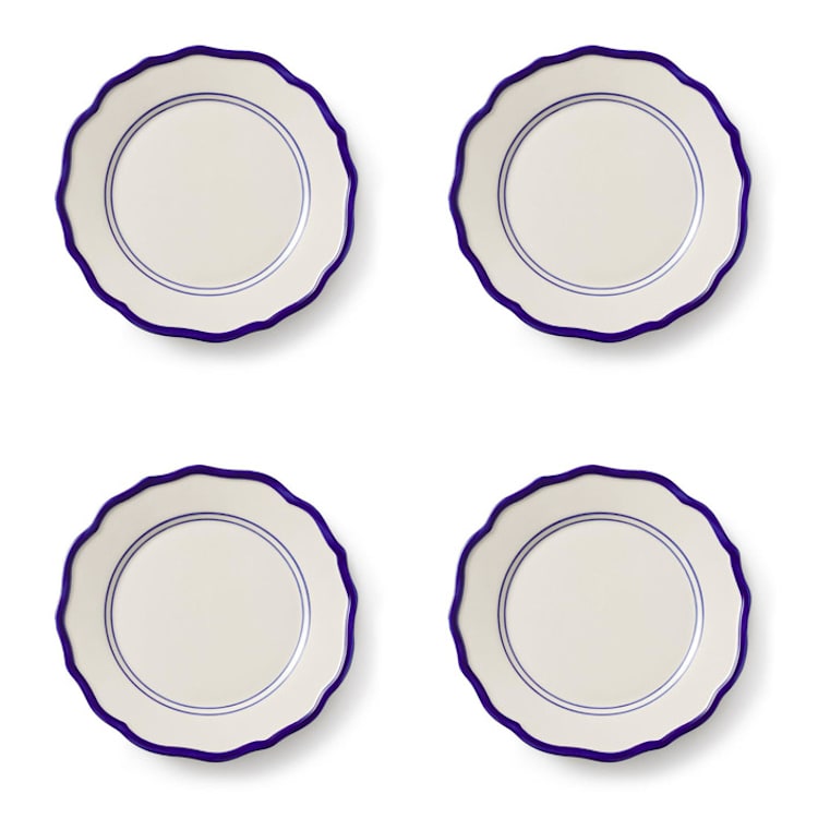 "Jane Side Plate Set of 4" - Plates in blue by Maison Madison