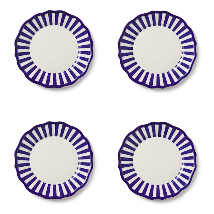 "Riviera Side Plate Set of 4" - Plates in blue by Maison Madison