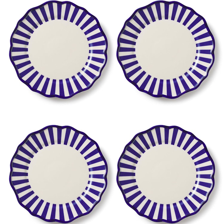 "Riviera Dinner Plate Set of 4" - Plates in blue by Maison Madison